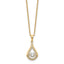 Cubic Zirconia Teardrop Necklace in Gold-Plated Sterling Silver, 4mm, 18 Inch - Sophia Jewelers