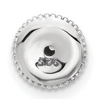 Cheryl M Sterling Silver Rhodium-plated Brilliant-cut 8mm CZ Stud Post Earrings