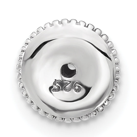 Cheryl M Sterling Silver Rhodium-plated Brilliant-cut 8mm CZ Stud Post Earrings