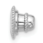 Cheryl M Sterling Silver Rhodium-plated Brilliant-cut 8mm CZ Stud Post Earrings