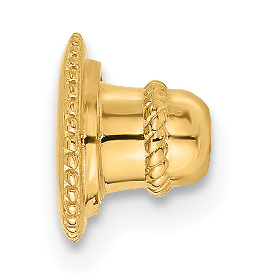 Cheryl M Sterling Silver Gold-tone Brilliant-cut 8mm CZ Stud Post Earrings