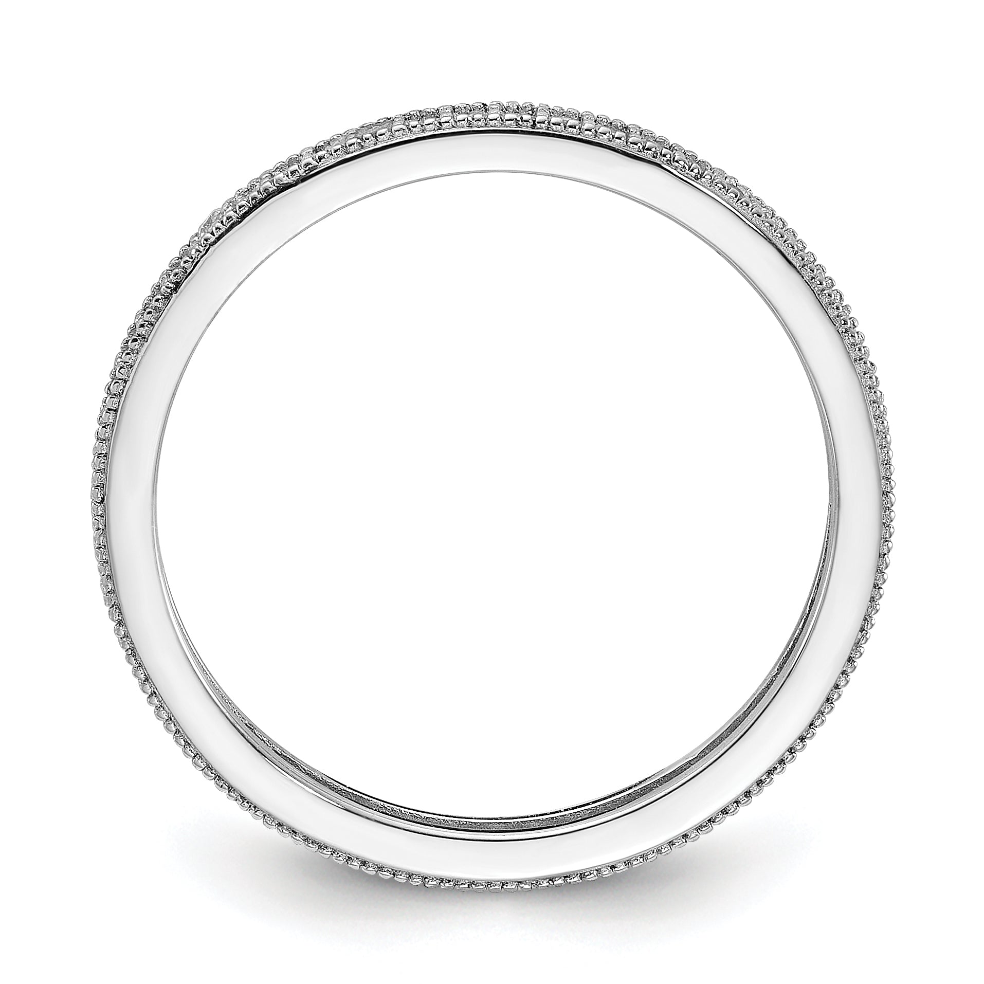Cheryl M Sterling Silver Rhodium-plated Brilliant-cut CZ Eternity Ring Secondary image