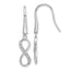 Cheryl M Sterling Silver Rhodium-plated Brilliant-cut CZ Infinity Dangle Earrings
