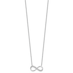 Cheryl M Sterling Silver Rhodium-plated Brilliant-cut CZ Infinity 18 Inch Necklace