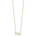 Cubic Zirconia Infinity Necklace in Gold-Plated Sterling Silver, 18 Inch - Sophia Jewelers