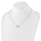 Cubic Zirconia Infinity Necklace in Gold-Plated Sterling Silver, 18 Inch - Sophia Jewelers