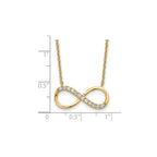 Cubic Zirconia Infinity Necklace in Gold-Plated Sterling Silver, 18 Inch - Sophia Jewelers