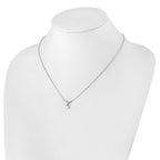 Cheryl M Sterling Silver Rhodium-plated Freshwater Cultured Pearl & Brilliant-cut CZ 18 Inch Necklace
