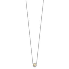 Cheryl M Sterling Silver Rhodium-plated Cabochon Mother of Pearl 18 Inch Necklace