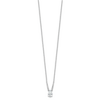 Cheryl M Sterling Silver Rhodium-plated Brilliant-cut CZ Pear Shaped 18 Inch Necklace