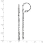 Cheryl M Sterling Silver Rhodium-plated Polished Graduated CZ Leverback Dangle Earrings