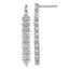 Cheryl M Sterling Silver Rhodium-plated Polished Fancy CZ Post Dangle Earrings