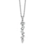 Cheryl M Sterling Silver Rhodium-plated Polished Fancy Multi-cut CZ with 2 Inch Extension Necklace
