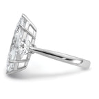 Cheryl M Sterling Silver Rhodium-plated Polished Fancy Marquise & Hearts CZ Ring