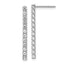 Cheryl M Sterling Silver Rhodium-plated Polished CZ Post Dangle Earrings