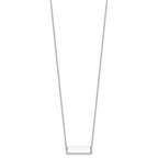Cheryl M Sterling Silver Rhodium-plated Polished CZ Bar Necklace