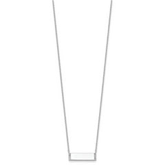 Cheryl M Sterling Silver Rhodium-plated Polished CZ Bar Necklace