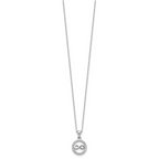 Cheryl M Sterling Silver Rhodium-plated Polished CZ Infinity Necklace and Post Earrings Set