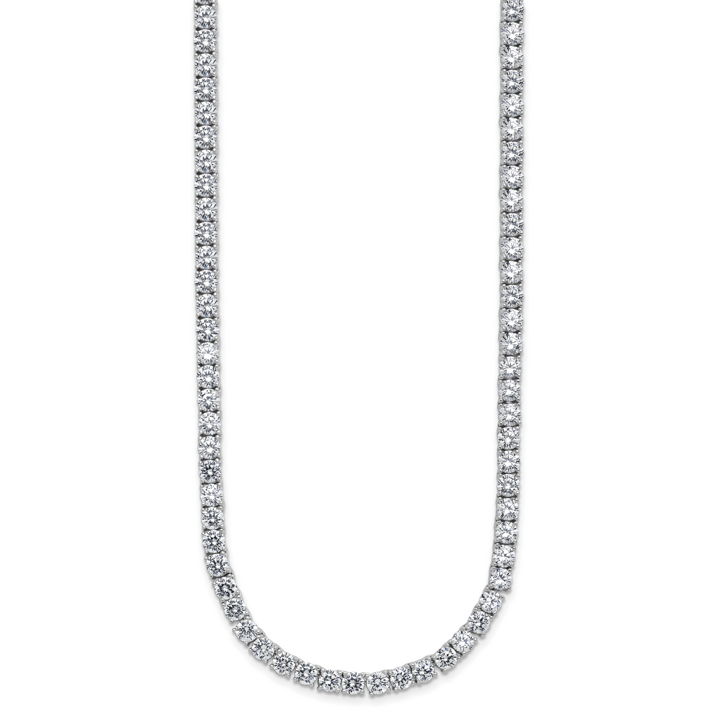 Sterling Silver Rhodium-Plated Chain Necklace 4mm