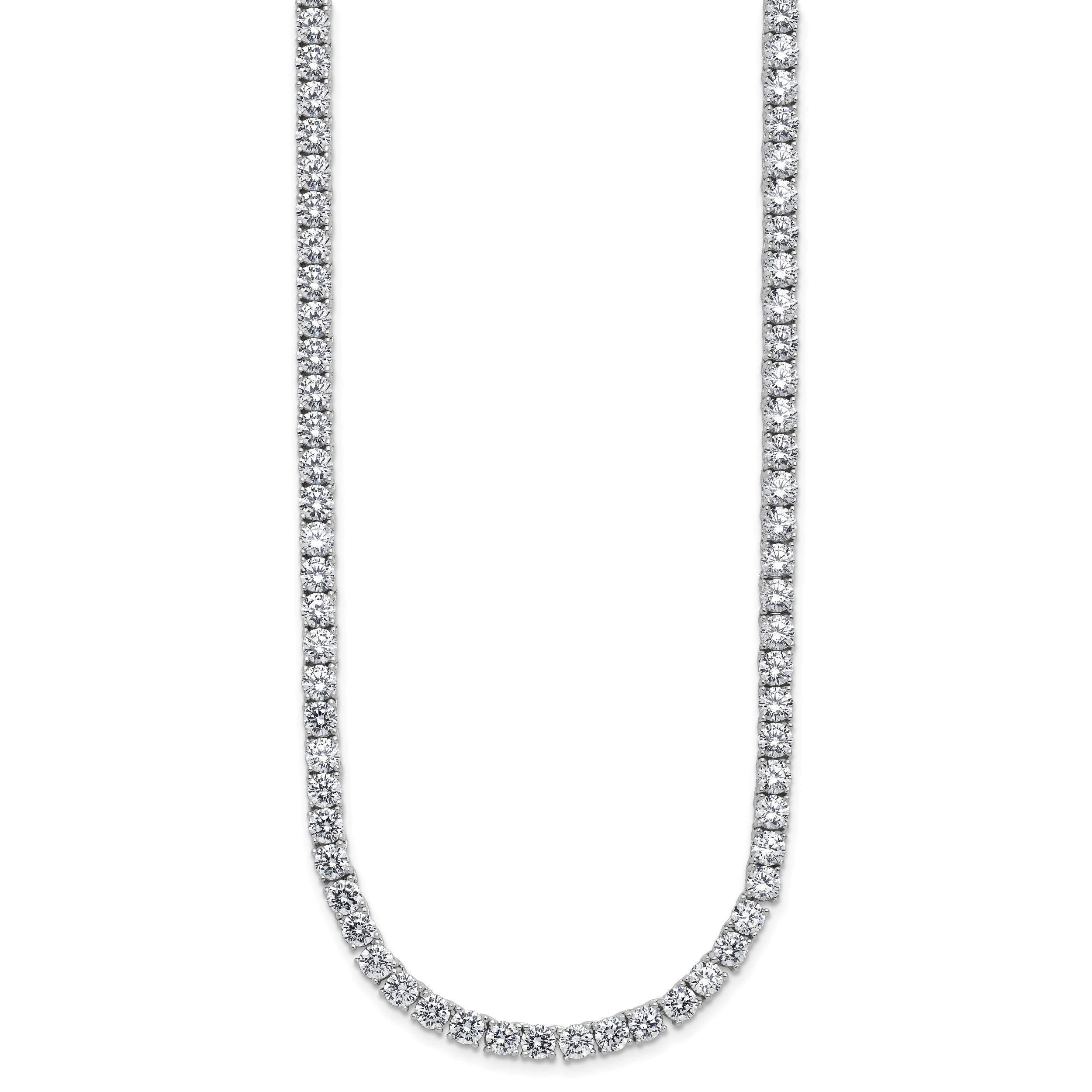 Sterling Silver Rhodium-Plated Chain Necklace 4mm