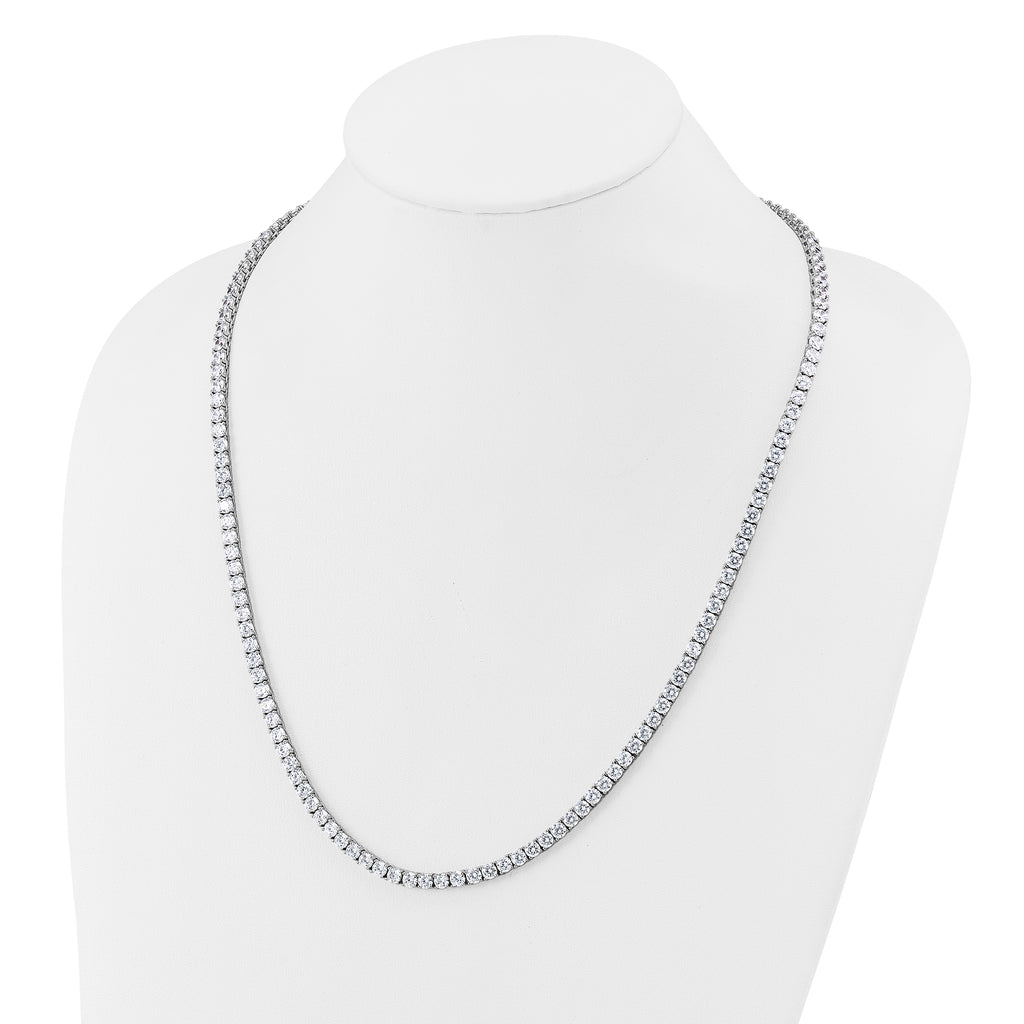 Sterling Silver Rhodium-Plated Chain Necklace 4mm
