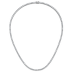 Sterling Silver Rhodium-Plated Chain Necklace 4mm