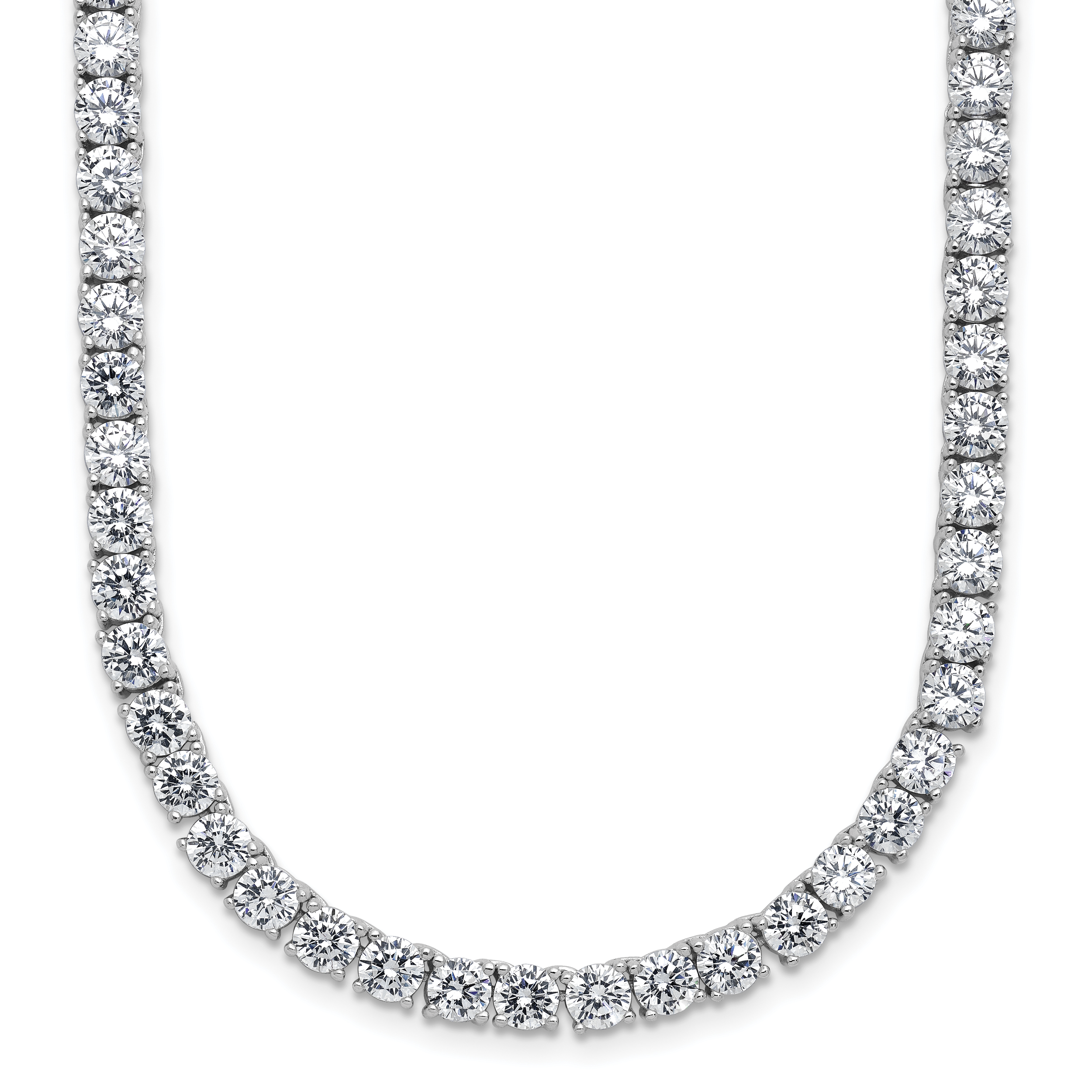 Sterling Silver Rhodium-Plated Chain Necklace 4mm Main image