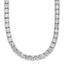 Cheryl M Sterling Silver Rhodium-plated Polished 5.00mm CZ with Safety Clasp Tennis Necklace