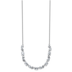 Cheryl M Sterling Silver Rhodium-plated Polished Fancy CZ Necklace