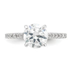 Cheryl M Sterling Silver Rhodium-plated Polished CZ Ring