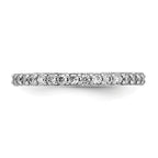 Cheryl M Sterling Silver Rhodium-plated Polished CZ Eternity Ring