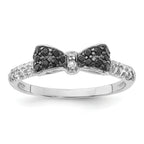 Cheryl M Sterling Silver Rhodium-plated Polished Yellow and White CZ Ring