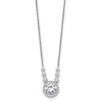 Cubic Zirconia Circles Necklace in Sterling Silver, 18 Inch - Sophia Jewelers