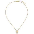 Cubic Zirconia Necklace in Gold-Plated Sterling Silver, 7mm with Extender, 18 Inch - Sophia Jewelers