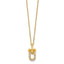 Cubic Zirconia U-Shape Necklace in Gold-Plated Sterling Silver, 16 Inch - Sophia Jewelers