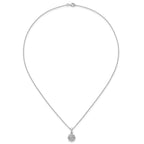 Cubic Zirconia Circle Necklace in Sterling Silver, 6mm, 18 Inch - Sophia Jewelers