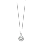 Tapered Baguette & Princess Cubic Zirconia Necklace in Sterling Silver, 18 Inch - Sophia Jewelers