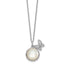 Butterfly Cubic Zirconia Mother of Pearl Necklace in Sterling Silver, 12mm, 18 Inch - Sophia Jewelers