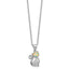Cubic Zirconia & Lab-Created Opal Cat Necklace in Sterling Silver, 18 Inch - Sophia Jewelers