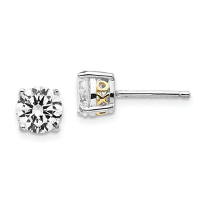Xo Brilliant-Cut Cubic Zirconia Stud Earrings in Gold-Plated Sterling Silver - Sophia Jewelers