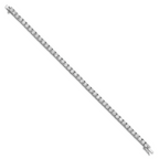 Cheryl M Sterling Silver Rhodium-plated Brilliant-cut CZ 7.25 Inch Tennis Bracelet