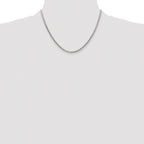 Sterling Silver Rhodium-plated Polished 2.9mm Domed Curb Chain