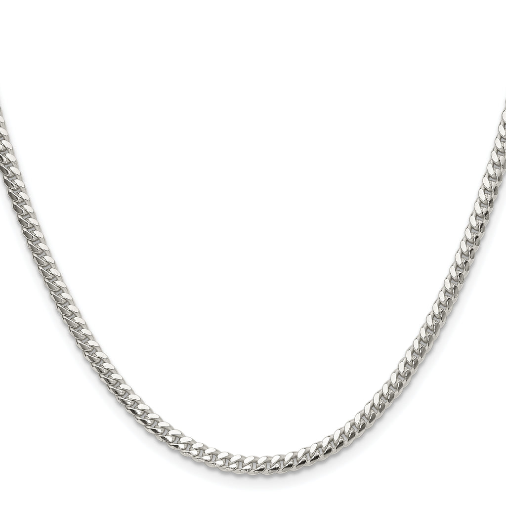Sterling Silver Curb Chain Necklace 3.4mm