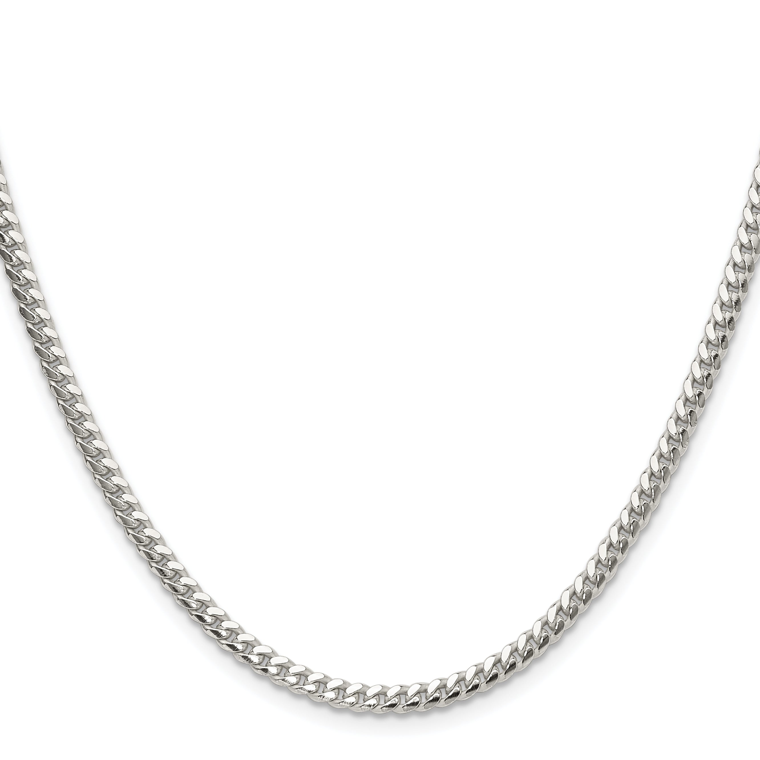 Sterling Silver Curb Chain Necklace 3.4mm