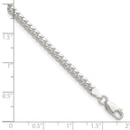 Sterling Silver Polished 3.4mm Domed Curb Chain