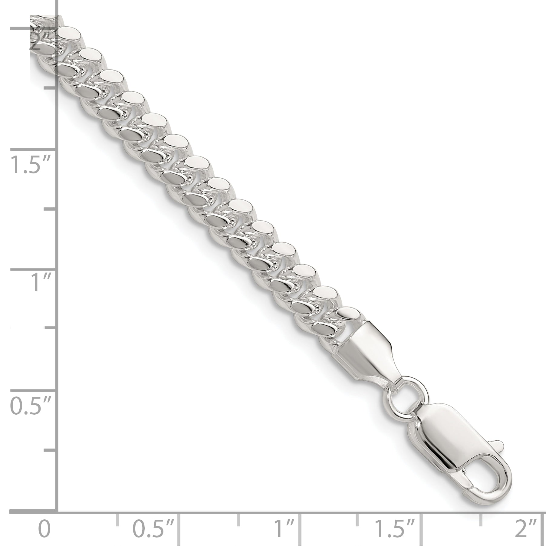 Sterling Silver Polished 5.7mm Domed Curb Chain Secondary image