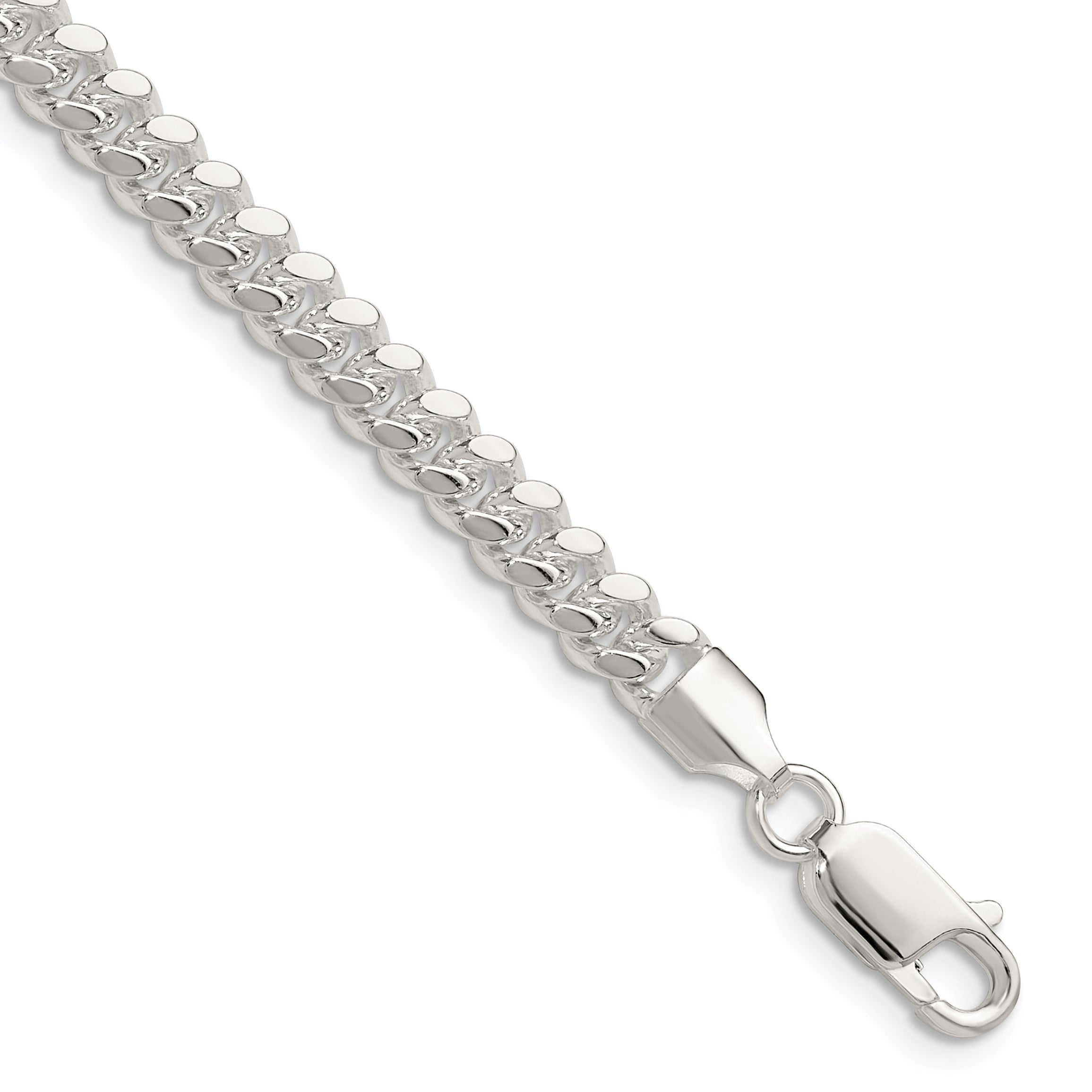 Sterling Silver Polished 5.7mm Domed Curb Chain Main image