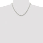 Sterling Silver Rhodium-plated Polished 5.7mm Domed Curb Chain