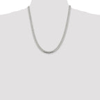 Sterling Silver 6.4mm Polished Domed Curb Chain