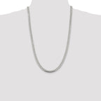 Sterling Silver 6.4mm Polished Domed Curb Chain